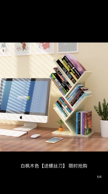 Kệ sách để bàn hình cây lắp ghép 5 tầng ( tặng tuavit ) | BigBuy360 - bigbuy360.vn