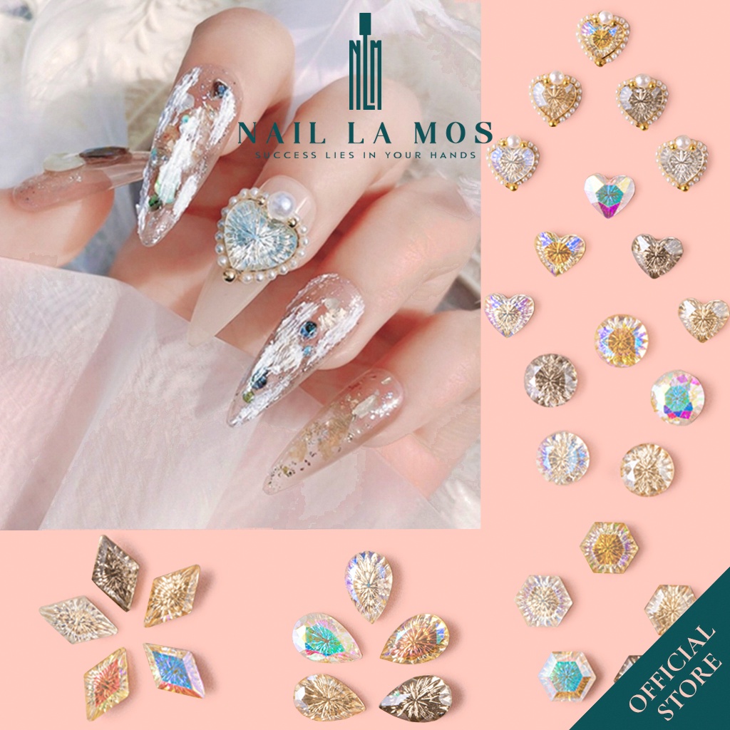 Đá khối nail cao cấp rất sáng - đá khối giả Úc có nhiều khía tạo hình mắt mèo độc lạ sang chảnh