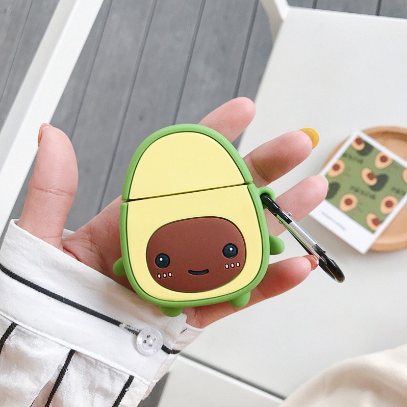 Case airpod - Vỏ bao đựng tại nghe airpod 1/ 2 hình Quả bơ avocado 🥑🥑 chống va đập