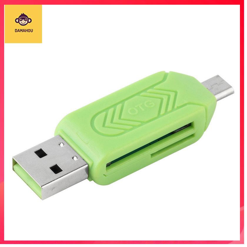 Đen Đầu Đọc Thẻ Nhớ Micro Usb Otg Tf Cho Điện Thoại / Pc