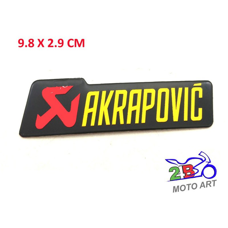 DECAL NHÔM AKRAPOVIC 3 X  10 CM