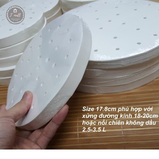 Giấy nến đục lỗ 400 tờ/ thếp - Giấy nến lót xửng hâp, lót nồi chiên không dầu các size