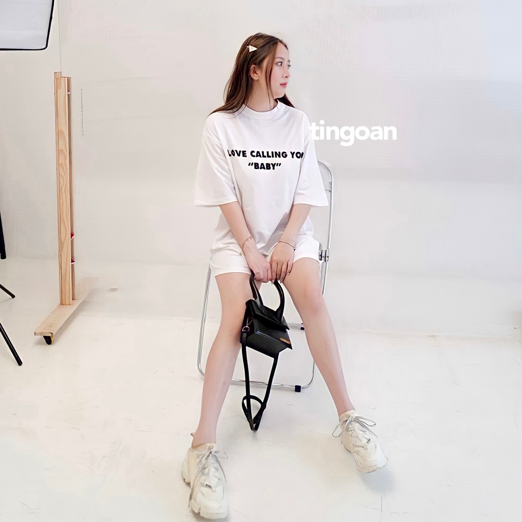 Áo phông trắng tingoan CALLING BABY TSHIRT/WH