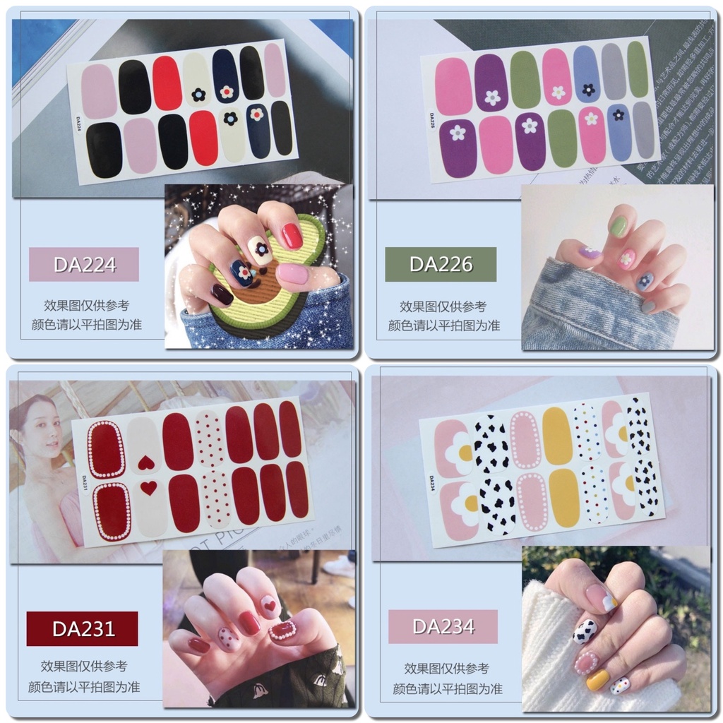 Nhãn dán móng tay trang trí nghệ thuật 3D DA224-DA317