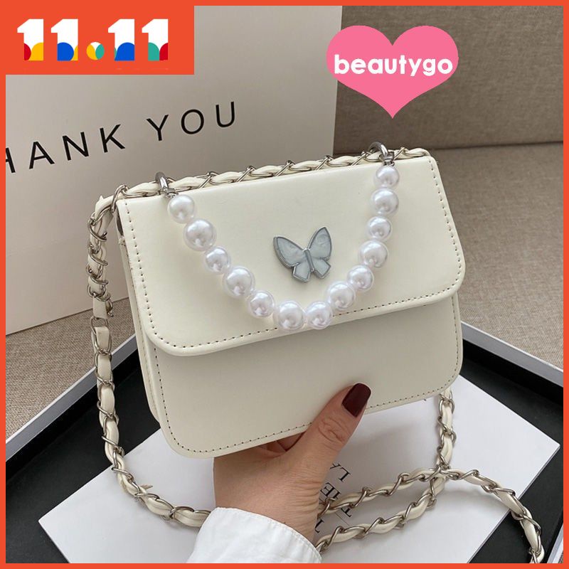 [ Mã 11FASHIONSALE1 giảm 10K đơn 50K ] Túi xách chuỗi xích họa tiết bướm thời trang cho nữ