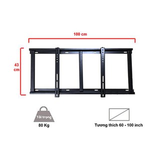 GIÁ TREO TIVI PHẲNG TƯỜNG K85 HÀNG VN 70″-100″