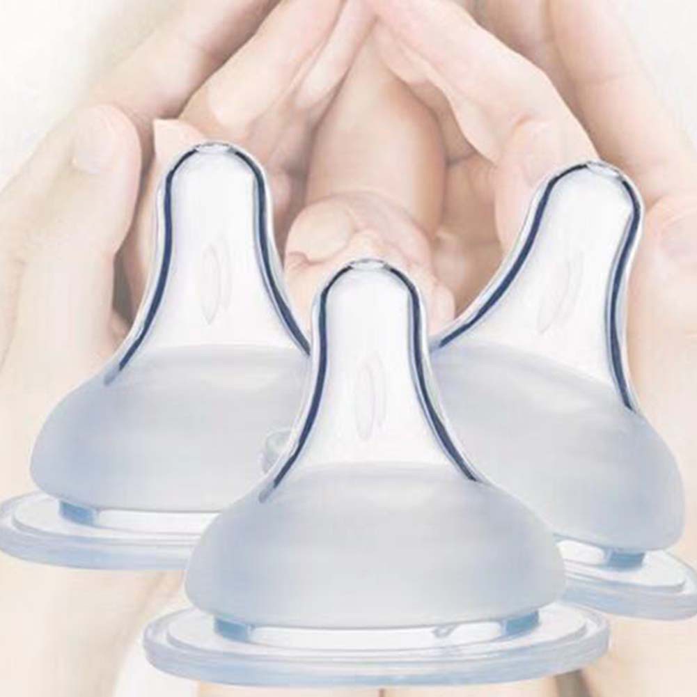 [Mới] Núm Ti Giả Mềm Chống Tràn Cho Bình Sữa Em Bé Bằng Silicon Rộng Cổ Rộng 100% Chính Hãng