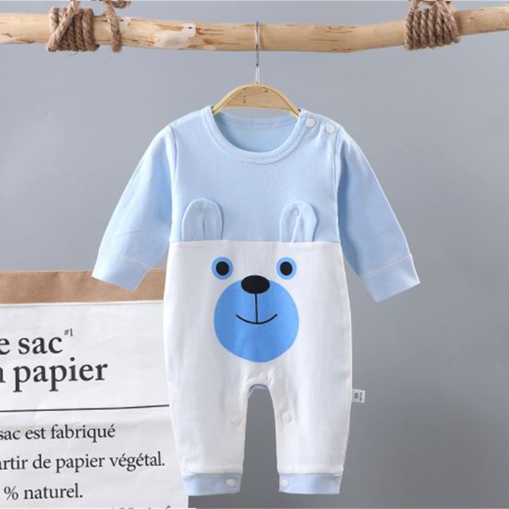 Bodysuit cho bé bộ body dài tay liền thân cho bé trai gái sơ sinh 3 - 12kg hàng Quảng Châu vải cotton xịn đẹp – BD06