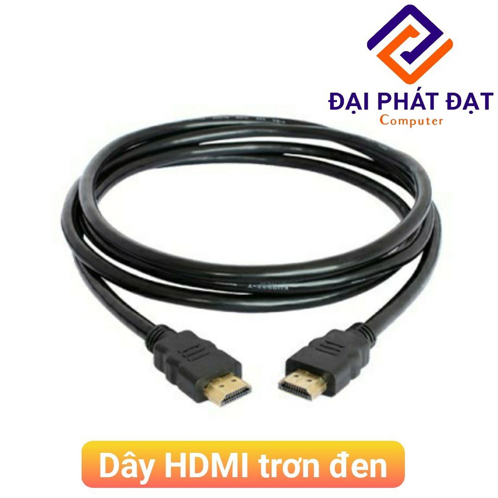 Dây cáp HDMI 1,5m tròn trơn đen