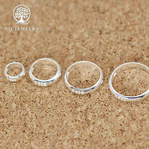 Charm bạc vòng viền tròn hạt đính giữa - NQ Jewelry