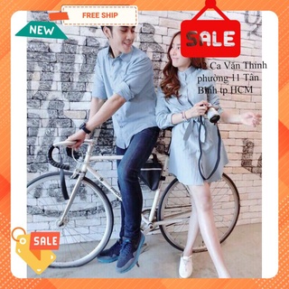 Áo váy sơ mi cặp đôi, đồ đôi