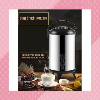 Bình ủ trà trà sữa sữa bình giữ nhiệt nóng lạnh inox 304 6l 10l 12l