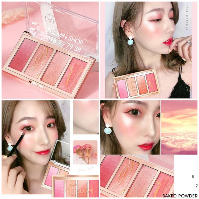 Phấn Má + Phấn Mắt Romantic - Baked Powder &amp; Eyeshadow Palette Star Glow