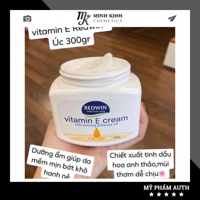 Kem dưỡng da mềm mịn redwin Vitamin E Cream 300g