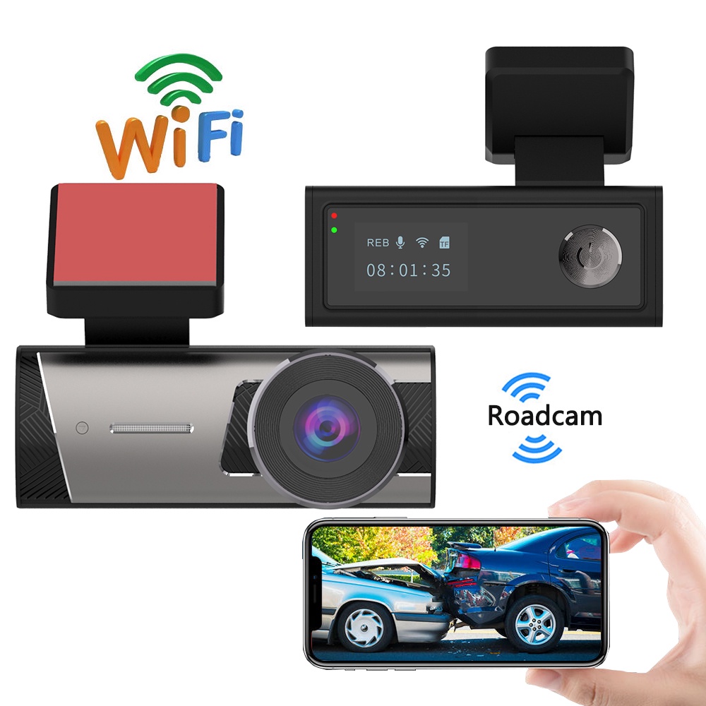 Camera Hành Trình Góc Rộng 1080P Wifi DVR Hỗ Trợ Quay Ban Đêm Cho Xe Hơi