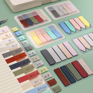 100 Sheets Morandi Color Index Stickers/ Simple Classification Notes Paster/ Self Adhesive Bookmark Memo Sticker/ School Office Stationery Supplies