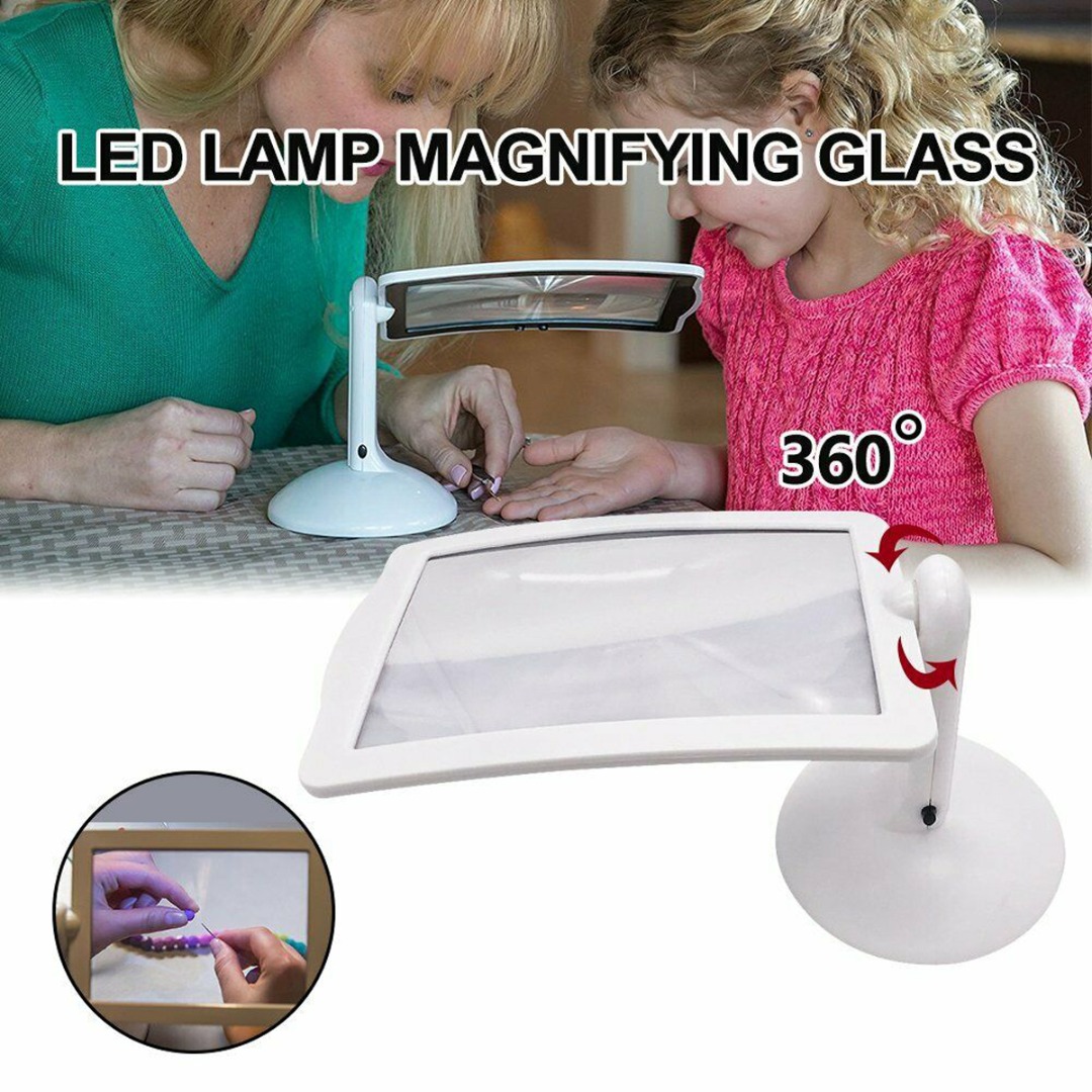 1 Kính Lúp Để Bàn Có Đèn Led Tiện Lợi