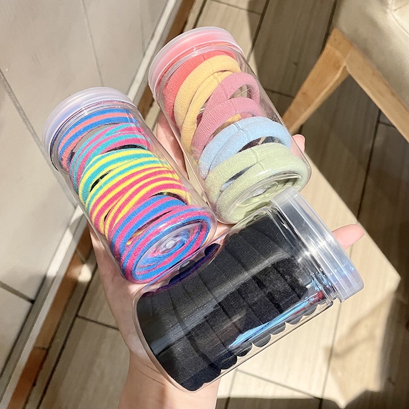 Dây Buộc Tóc Cao Su Co Giãn Nhiều Màu Phong Cách Hàn Quốc Cho Nữ
