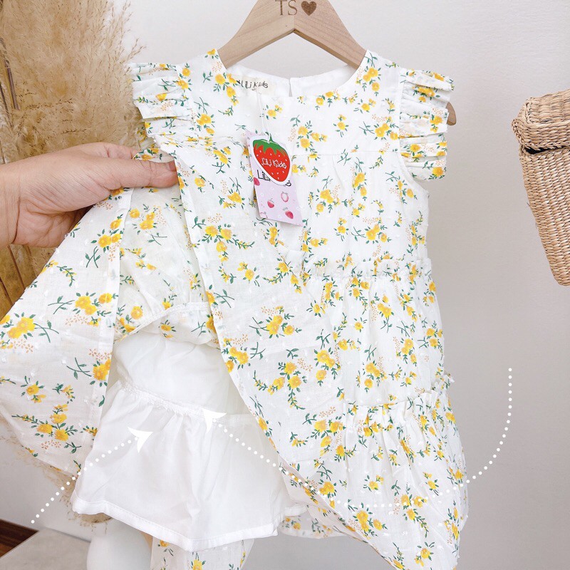 VÁY HOA BABYDOLL QUẢNG CHÂU BÉ GÁI V54