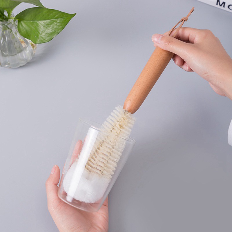 Cọ Vệ Sinh Ly Cốc Tay Cầm Dài/Ngắn Hình Chữ L Tiện Dụng