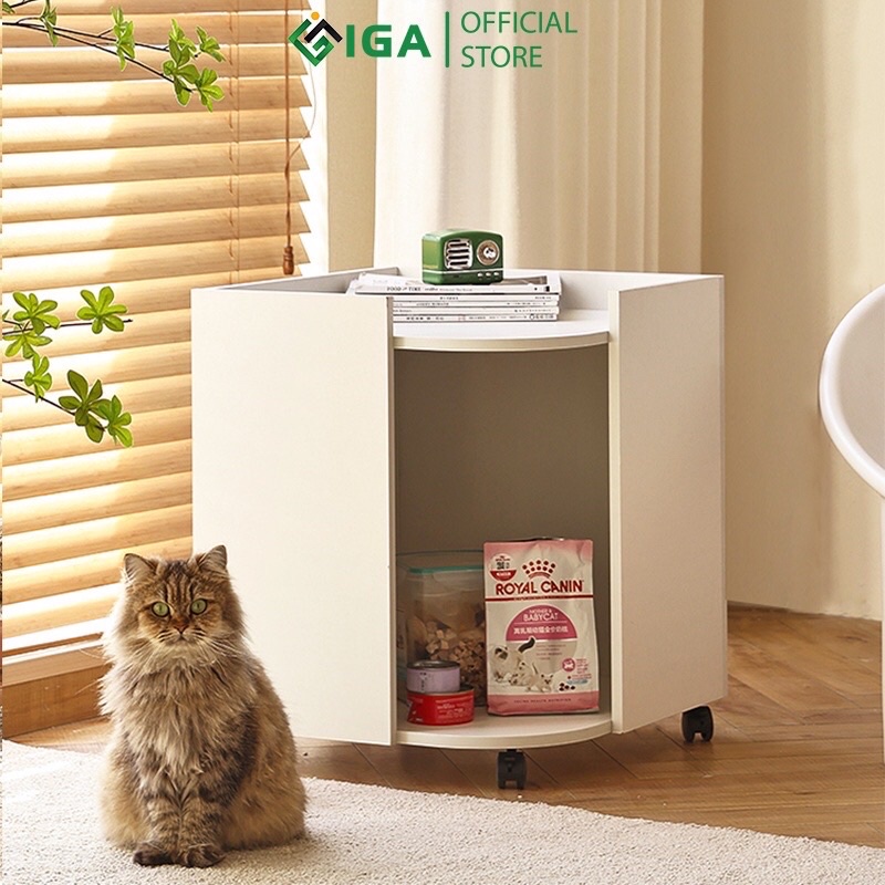 nhà cho mèo , tab đầu giường đa năng có bánh xe dễ dàng di chuyển GP194