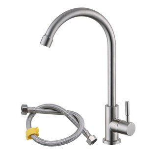 Vòi Rửa Bát, Rửa Chén Lạnh Gắn Chậu Inox 304 Cao Cấp Kitchen Faucet SUS304