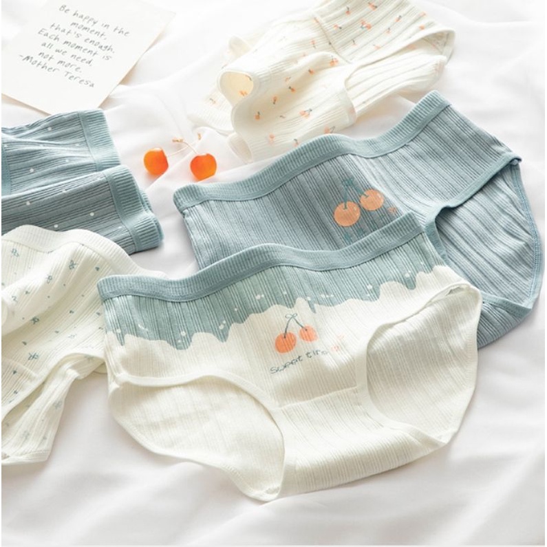 [CHE TÊN 100%] Quần Lót Nữ LMD36 Quần Chíp Cute Cherry Xanh Chất Cotton Quảng Châu Cao Cấp Sexy Xịn Đẹp Lamodu Shop | BigBuy360 - bigbuy360.vn