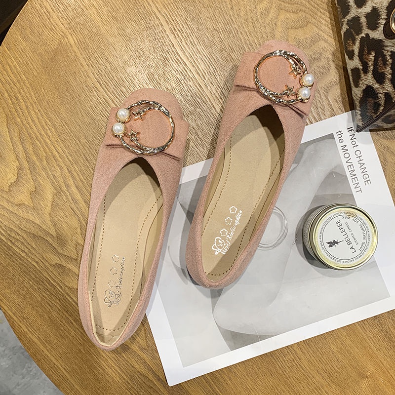 Giày Búp Bê Mũi Vuông Đế Bằng Thời Trang Cho Nữ