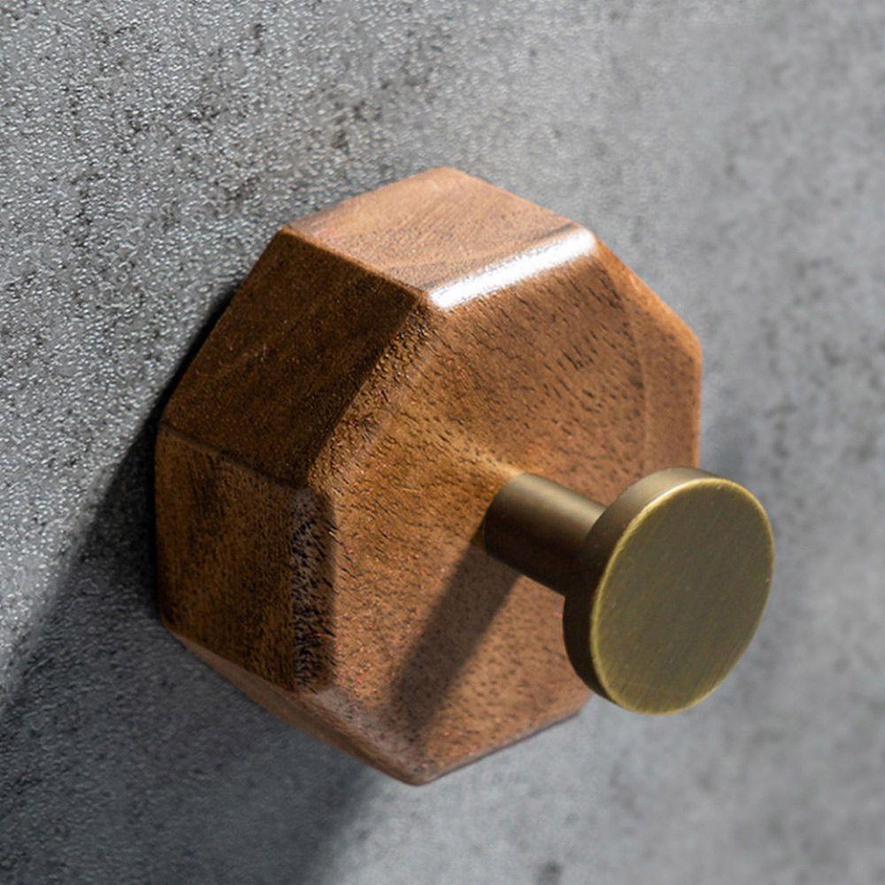 Móc Treo Đồ Gắn Tường Bằng Gỗ Trơn Đa Năng Kiểu Bắc Âu