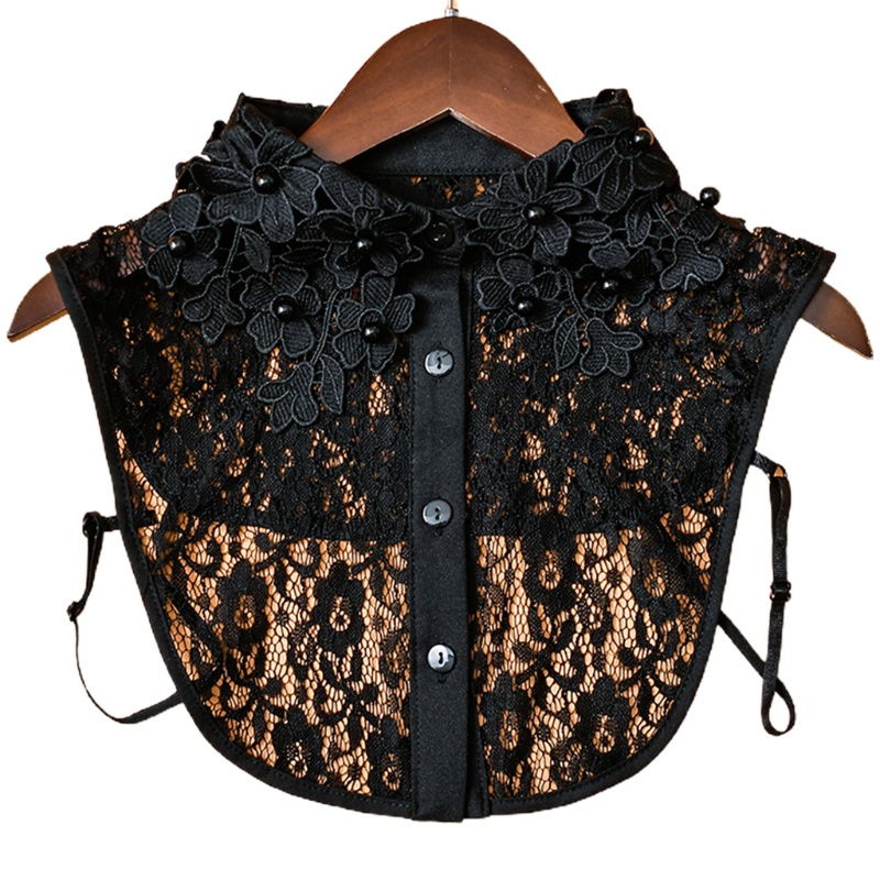 Cổ Áo Sơ Mi Đính Ngọc Trai Giả Phong Cách Hàn Quốc Thời Trang Cho Nữ