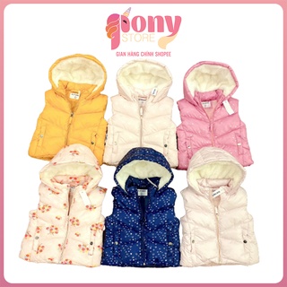 Áo phao gile Old Navy cho bé gái hàng xuất xịn 6 màu cực xinh, áo phao gile có mũ bé gái