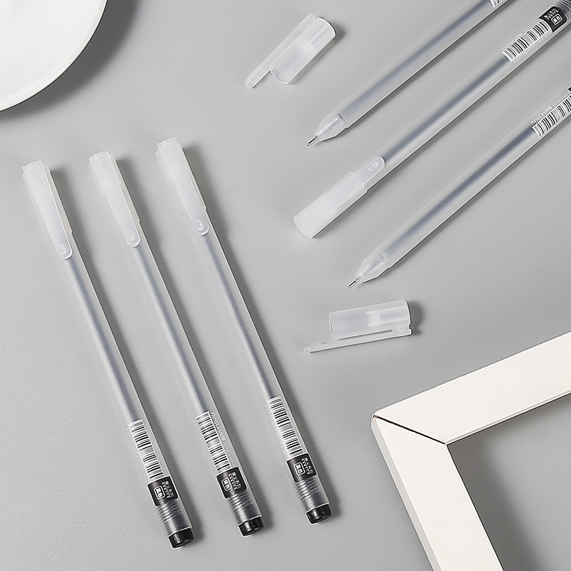 1 Bút Mực Gel 0.5mm Vỏ Màu Đỏ Và Đen Kiểu Dáng Sang Trọng