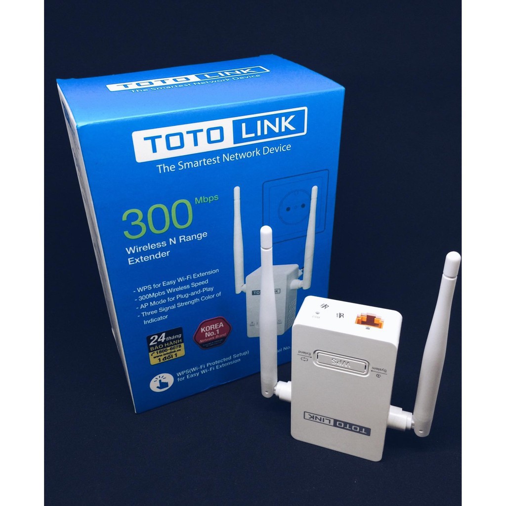 Bộ Kích Sóng Wifi Repeater 300Mbps Totolink Ex200 - Hãng phân phối