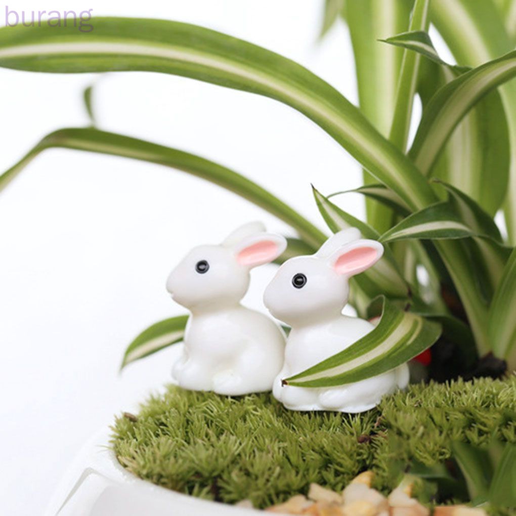 Set 2 mô hình thỏ con xinh xắn trang trí đẹp mắt