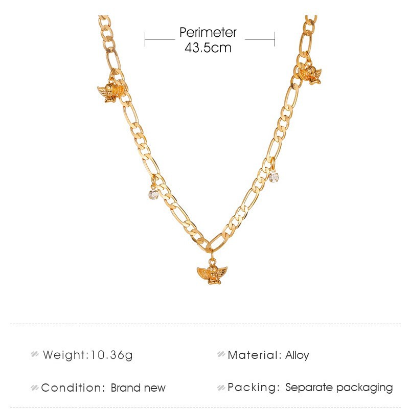 Vòng Cổ Gắn Mặt Thiên Thần Phong Cách Vintage Hợp Thời Trang