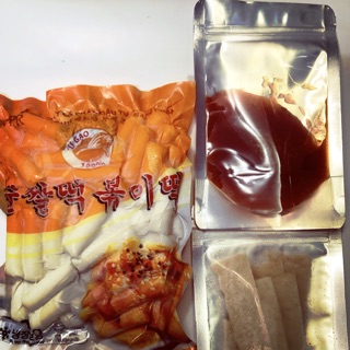Combo 500g bánh gạo Hàn Quốc + 100g sốt ớt+ 100g chả cá Hàn