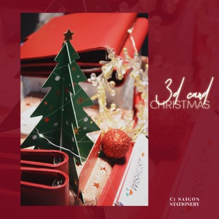 Thiệp Christmas cây thông 3D - 3D card Christmas