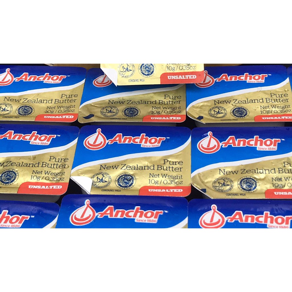 Bơ lạt Anchor 10 hộp x 10g, xuất xứ NewZealand, chính hãng [hỏa tốc HCM]
