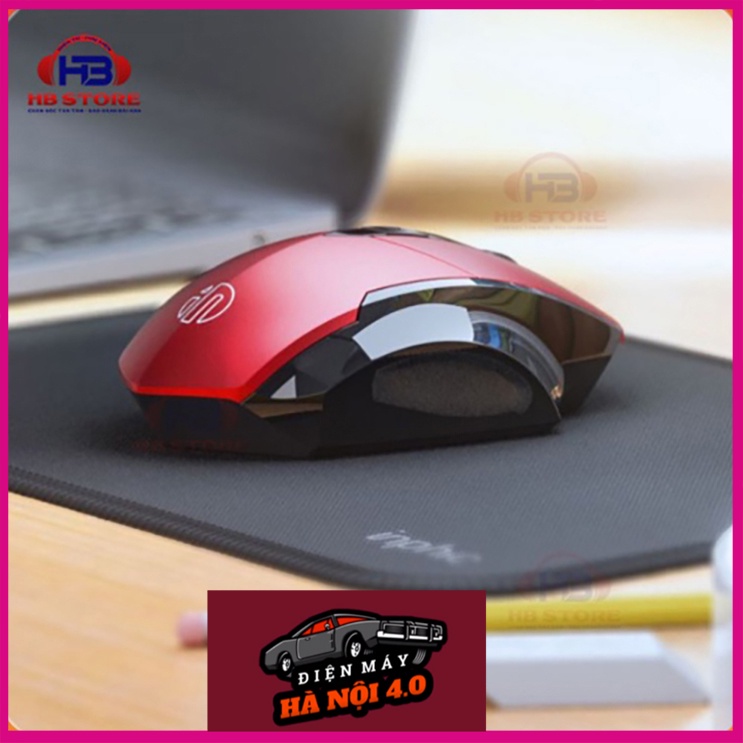 Chuột không dây pin sạc inphic PM6 - Chuột gaming không dây bluetooth cao cấp bấm siêu êm không cần thay pin