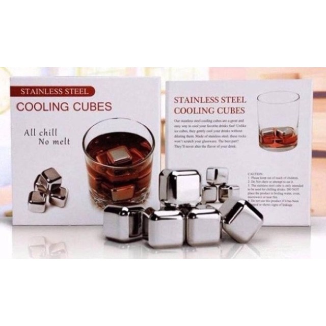 Đá Lạnh Inox Không Tan Cooling Cubes 8 Viên HÀNG CAO CẤP _SỈ TOÀN QUỐC