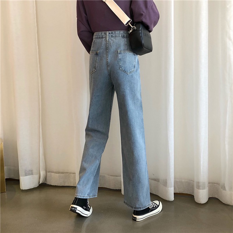 [Size M,L] Quần jeans nữ ống rộng Ulzzang Quảng Châu QDJ78