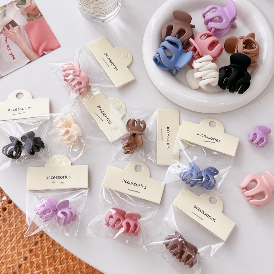 Set 2 Kẹp Tóc Càng Cua Mini Dễ Thương Cho Nữ