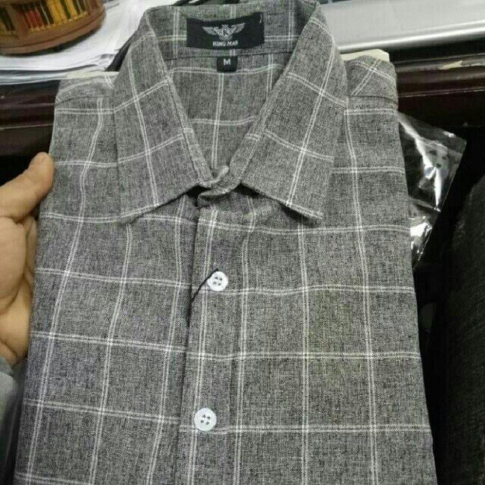 Sơ Mi Đũi Kẻ Nam Cao Cấp  - Form ôm dáng thời trang công sở Hàn Quốc | BigBuy360 - bigbuy360.vn