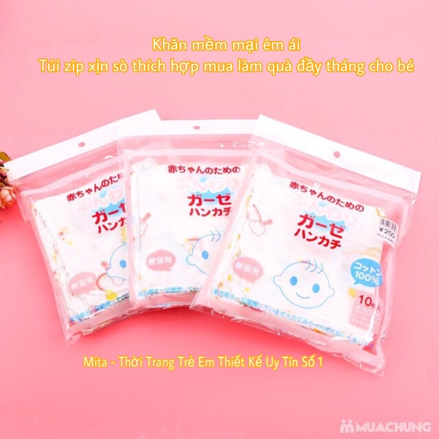 SET 10 khăn sữa cho bé - khăn xô mềm mịn đáng yêu - khăn trẻ em - khăn mùi xoa