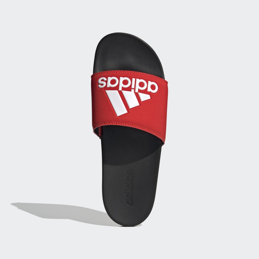 Dép quai ngang Adidas Adilette Comfort Slides thời trang nam đỏ đen F34722 - Hàng Chính Hãng - Bounty Sneakers