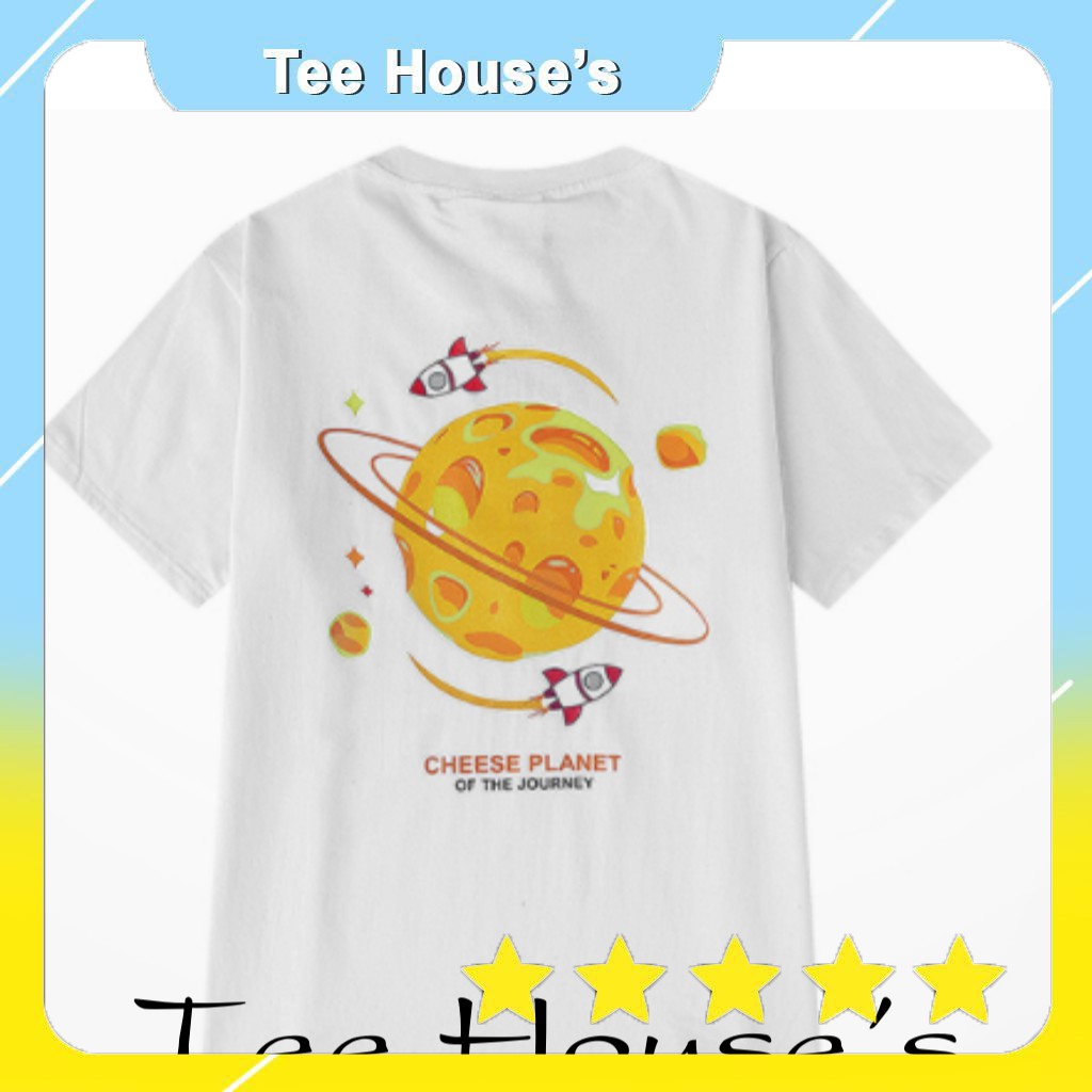 Áo thun nam không cổ in hình Cheese Planet