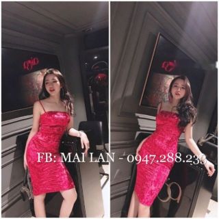 body nhung 2 dây cúp nguc