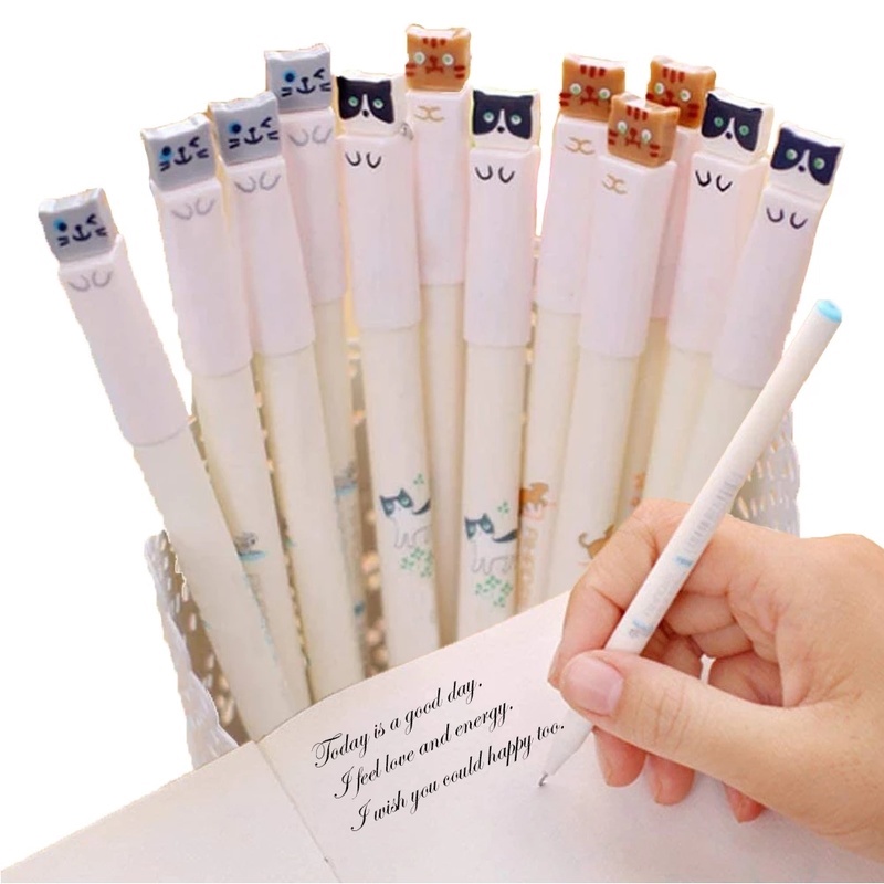 1 Bút Gel Hình Mèo Dễ Thương