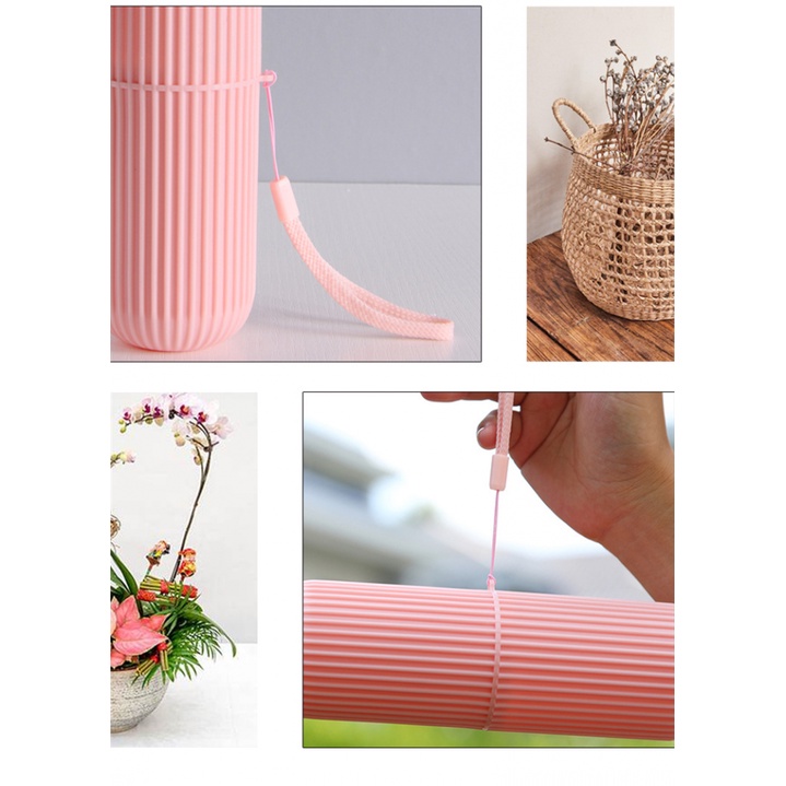 Hộp Đựng Bàn Chải Đánh Răng Họa Tiết Kẻ Sọc Dọc Tiện Lợi Khi Đi Du Lịch