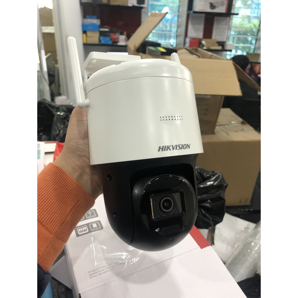 Camera IP WIFI Ngoài Trời (XOAY 360) 4MP Speed Dome HIKVISION DS-2DE2C400IW-DE/W Q21 Mini 2K Siêu Nét Chính Hãng BH 24Th